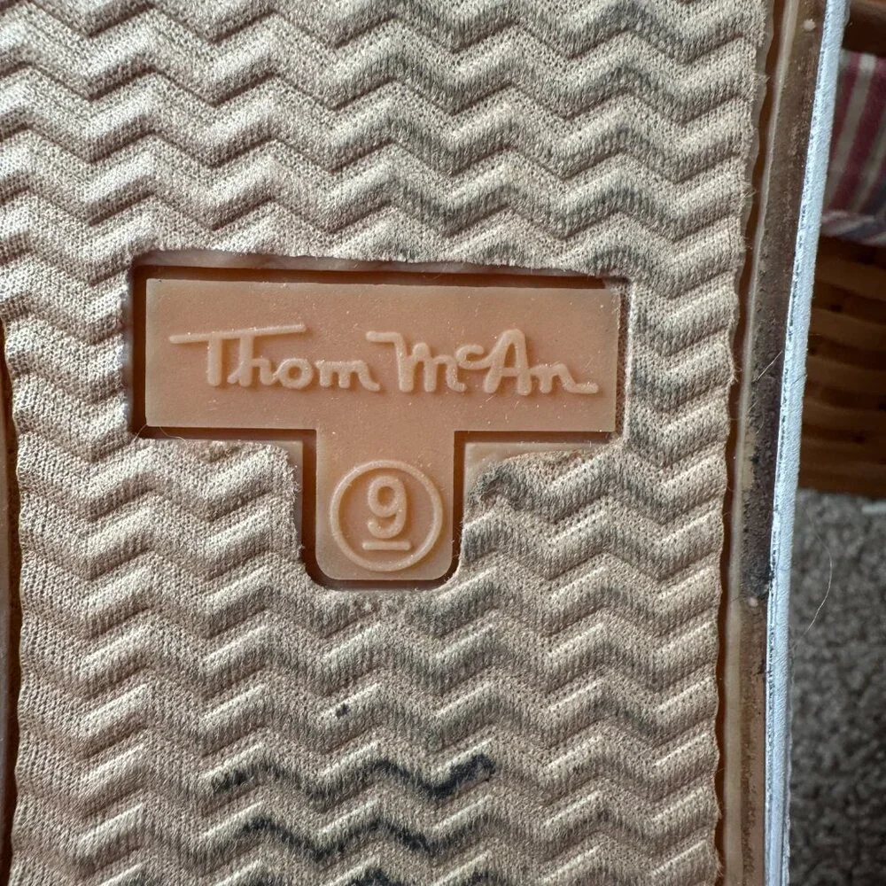 Thom McAn Navy Blue Burnham Canvas Boat Shoes Size 9M